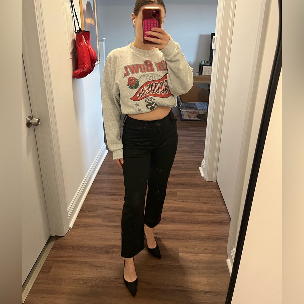 Hudson black coated jeans
